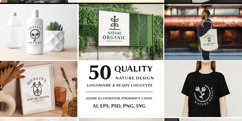 Quality Nature Elegant Branding Logo Maker Kit