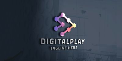 Digital Play Pro Logo Template