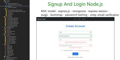 Signup And Login - NodeJS And MongoDB