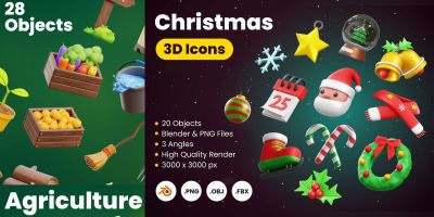 Argove - Agricultural And Snow 3D Icons