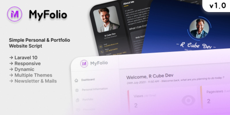 MyFolio - Personal Website Laravel Script