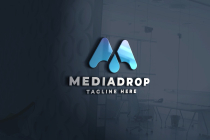 Media Drop Letter M Pro Logo Template Screenshot 1