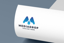 Media Drop Letter M Pro Logo Template Screenshot 3