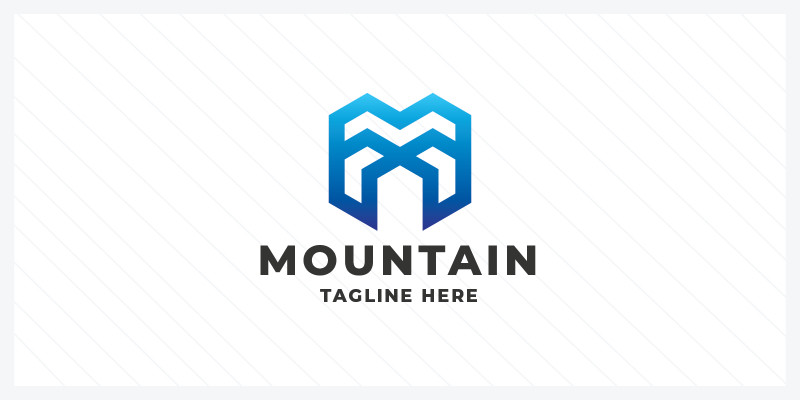 Mountain Letter M Pro Vector Logo Template