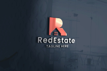 Red Real Estate Letter R Pro Logo Template Screenshot 1