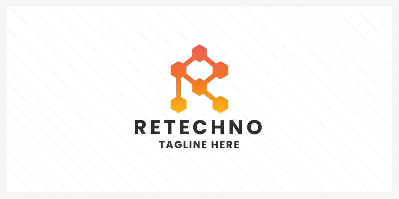 Retechno Letter R Pro Logo Template