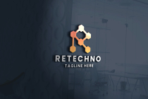 Retechno Letter R Pro Logo Template Screenshot 1