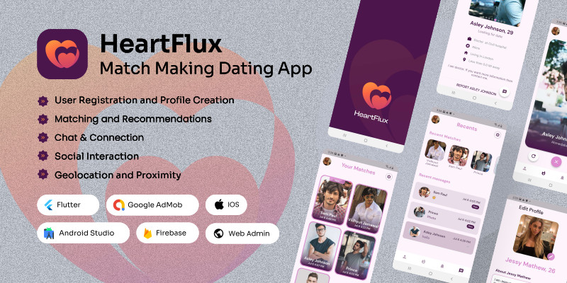 HeartFlux - Dating Flutter App