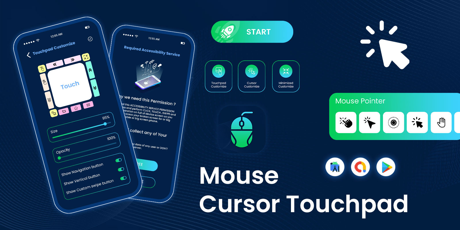 Mouse Cursor Touchpad Android Source Code by Elveeinfotech Codester