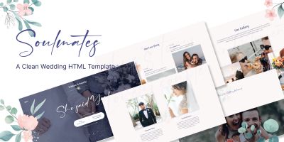 Soulmates - Wedding RSVP responsive HTML template