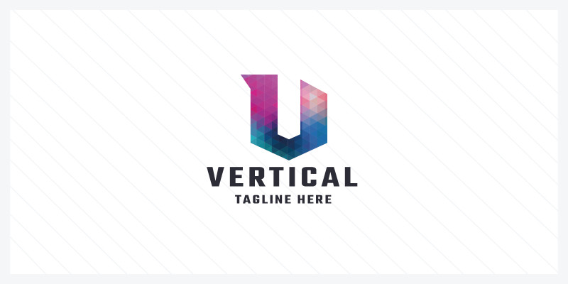 Vertical Letter V Pro Logo Template