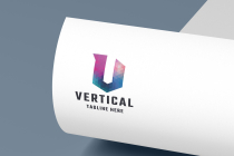 Vertical Letter V Pro Logo Template Screenshot 1