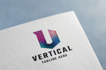 Vertical Letter V Pro Logo Template Screenshot 2