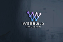 Web Build Tech Letter W Pro Logo Template Screenshot 1