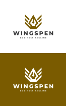 Wings Pen Logo Template Screenshot 3