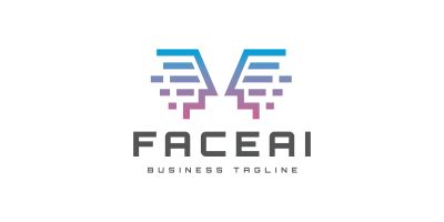 Face AI Logo Template