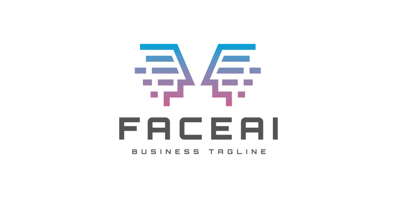 Face AI Logo Template