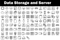 Data Storage and Server Vector Icon Pack Screenshot 3