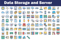 Data Storage and Server Vector Icon Pack Screenshot 5