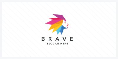Brave Lion Pro Vector Logo