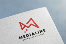 Media Line Vector Logo Pro Template Screenshot 3