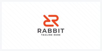 Rabbit Letter R Logo