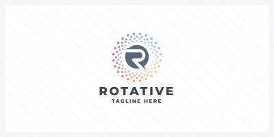 Rotative Letter R Logo