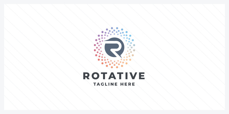 Rotative Letter R Logo