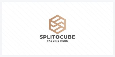 Cube Line Split Logo