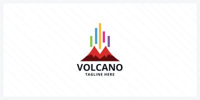 Volcano Letter V Logo