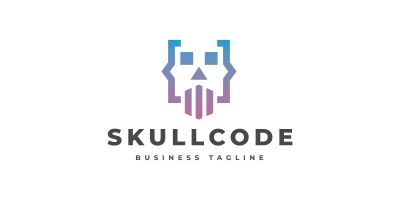 Coding Skull Logo Template