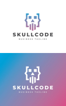 Coding Skull Logo Template Screenshot 3