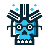Geek Skull Logo Template