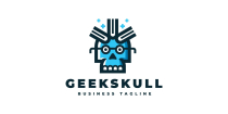 Geek Skull Logo Template Screenshot 1