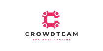 Crowd Team - Letter C Logo Template Screenshot 1