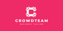 Crowd Team - Letter C Logo Template Screenshot 2