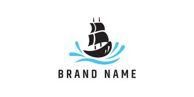 Black Boat Logo