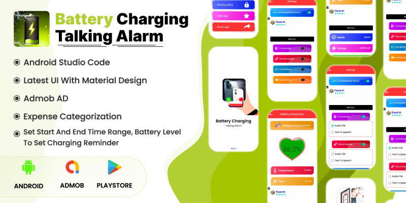 Battery Charging Talking Alarm - Android Source Co