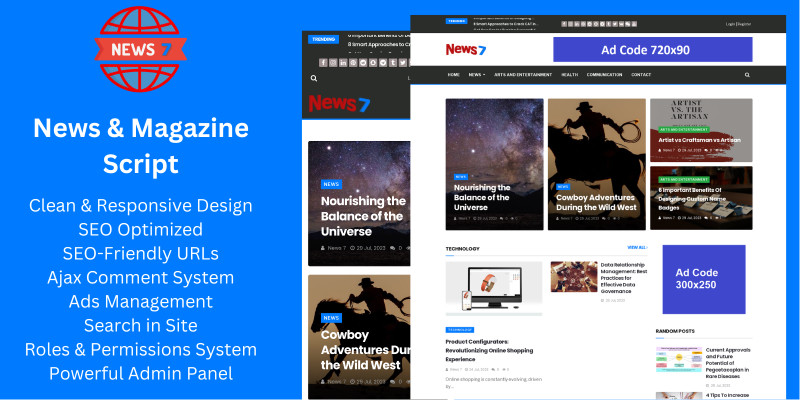 News 7 - News & Magazine Script