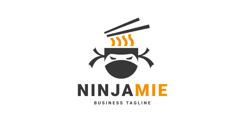 Burger Ninja Logo Template