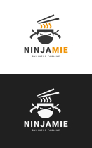 Burger Ninja Logo Template Screenshot 3