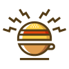 Coffee Burger Logo Template