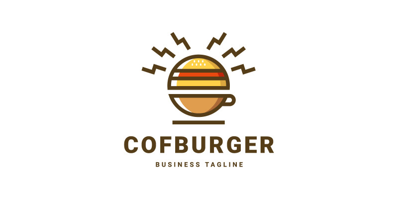 Coffee Burger Logo Template