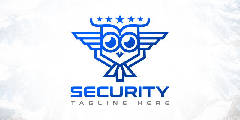 Defense Owl Bird Security Logo Design