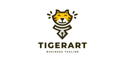 Tiger Art Logo Template