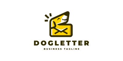 Dog Letter Logo Template
