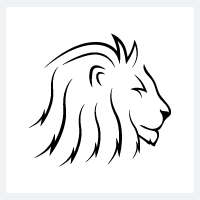 Line Lion Animal Logo