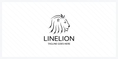 Line Lion Animal Logo