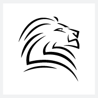 Line Lion Animal Logo Vector