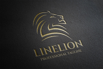 Line Lion Animal Logo Vector Screenshot 1